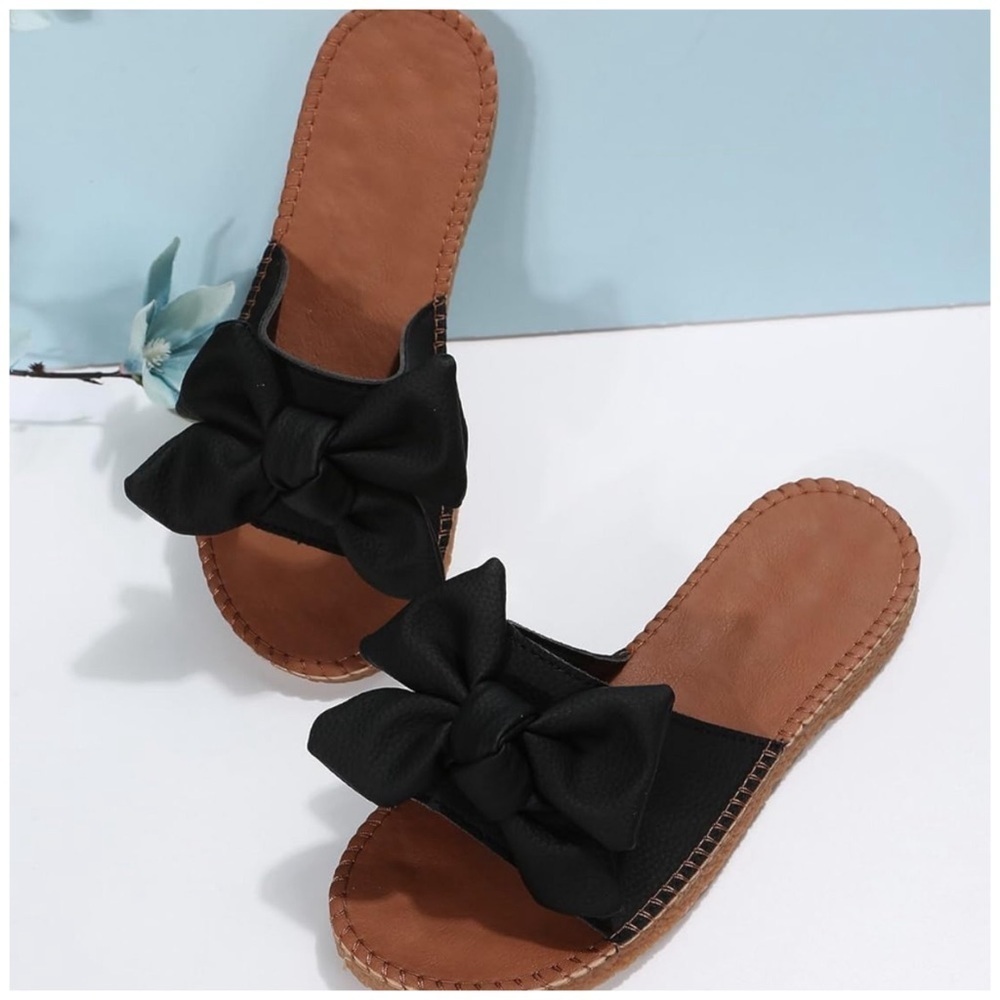 Verdusa • Women's Open Toe Flat Bow Knot Sandals - Picture 2 of 6
